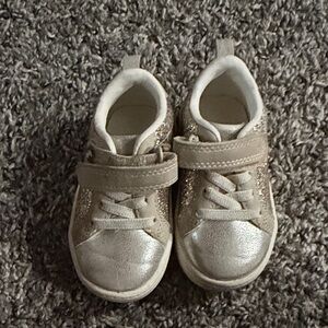 Carter's Metallic Gold Glitter Strap Sneakers